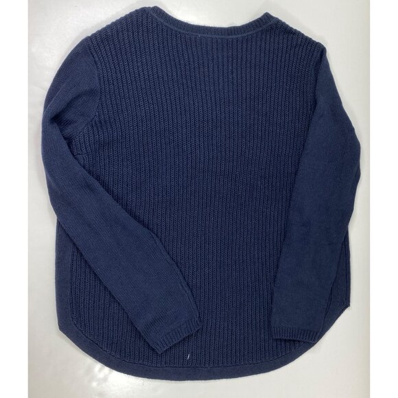 RD Style Womens Navy Blue V-Neck Pullover Long Sleeve Sweater Cotton Size XXL - Picture 2 of 5